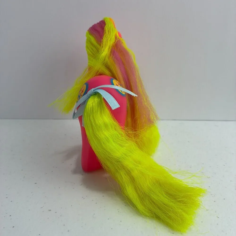 VTG G1 My Little Pony Rockin Beat Sweet Notes Pink Yellow Crimped Hasbro 1990
